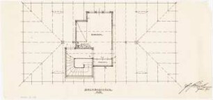 Einfamilienhaus mit Atrium-Blumengarten: Grundriss: Dachgeschoss 1:50