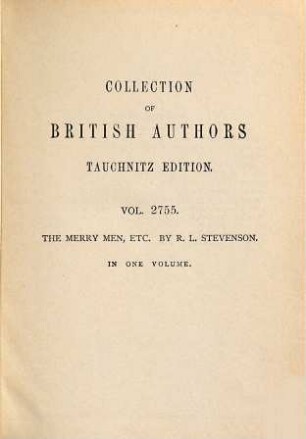 The merry men and other tales and fables