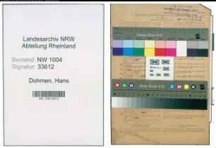 Entnazifizierung Hans Dohmen , geb. 17.02.1902 (Kaufmann)