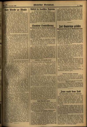 Zweite Ausgabe vom Montag, den 07. September 1936.