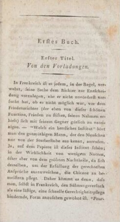 Erstes Buch. [Vom ordentlichen Processe]