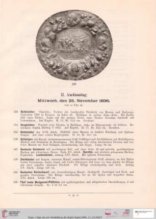 II. Auctionstag: Mittwoch, den 25. November 1896 (Nr. 153 - 316)