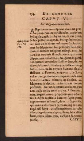 Caput VI. De Argumentatione.