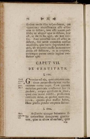 Caput. VII. De Gravitate.