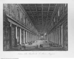 Raccolta delle principali vedute di Roma disegnate al vero ed incise da Domenico Amici Romano, Tafel (6): Interno della Basilica di S. Maria Maggiore
