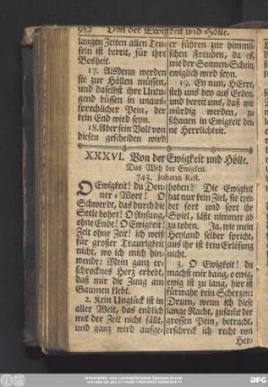 XXXVI. Von der Ewigkeit und Hölle.