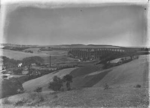 Landschaft bei Mylau mit Göltzschtalbrücke (1846-1851)