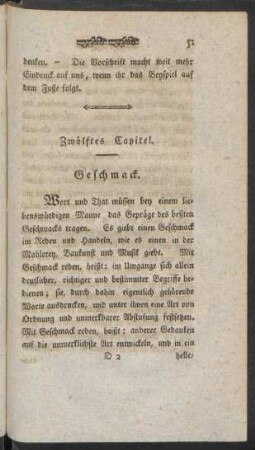 Zwölftes Capitel. Geschmack