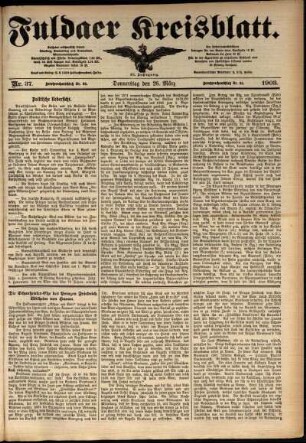 Ausgabe vom Donnerstag, den 26. März 1903.