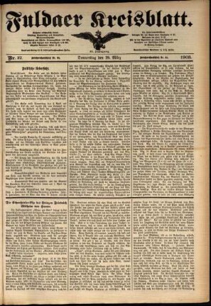 Ausgabe vom Donnerstag, den 26. März 1903.