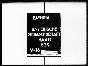 Briefe an die bayerische Gesandtschaft von Triva