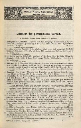 Lagerkatalog von Oswald Weigel's Antiquarium in Leipzig : Verzeichnis älterer und neuerer Bücher ... Neue Folge, 7
