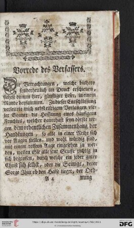 Vorrede des Verfassers