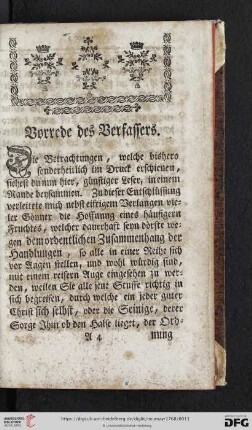 Vorrede des Verfassers