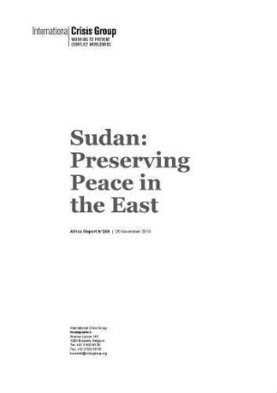 Sudan : preserving peace in the east