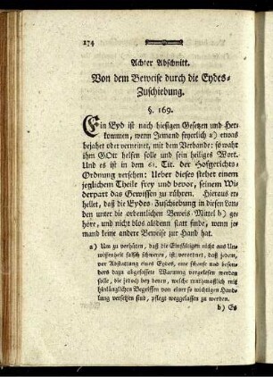 Achter Abschnitt. Von dem Beweise durch die Eydes-Zuschiebung