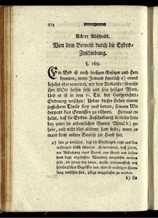 Achter Abschnitt. Von dem Beweise durch die Eydes-Zuschiebung