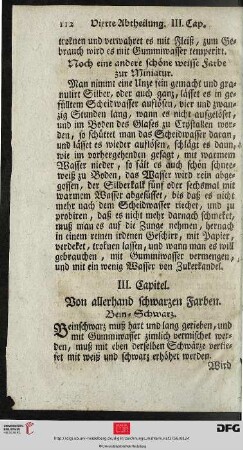 III. Kapitel: Von allerhand schwarzen Farben
