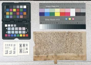 Johann Westfal, Propst von Busdorf, Johann von Hunevelde, Scholastikus und Johann von Winzingerode stiften als Testamentsexekutoren des Kanonikus Guntzelin de Ghittelde mit 150 Mark dessen Memorie.