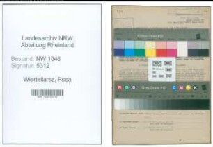 Entnazifizierung Rosa Wiertellarsz , geb. 29.12.1892 ()