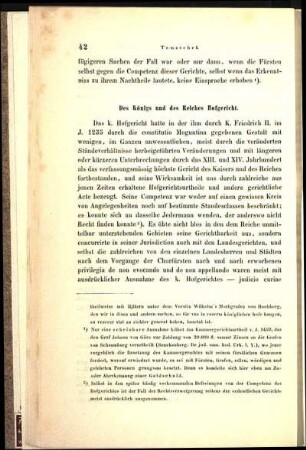 Des Königs und des Reiches Hofgericht.