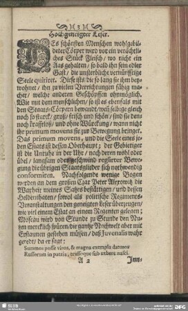 Hochgeneigter Leser