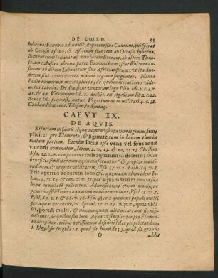 Caput IX. De Aquis.