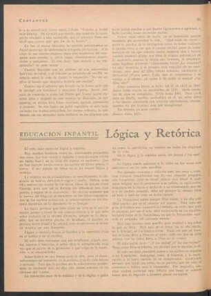 Educación infantil : Lógica y retórica