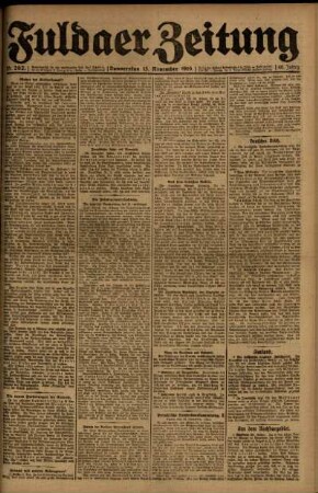 Ausgabe vom Donnerstag, den 13. November 1919.