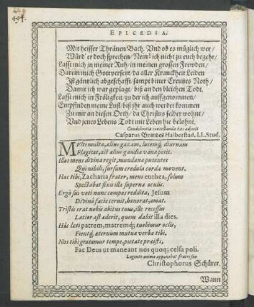 Multis multa, alius gazam, [...]
