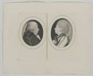 Bildnis des Johann Christoph David Ermann und Bildnis der M.B. Ermann