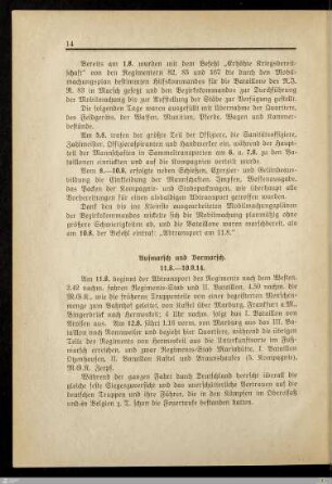 Aufmarsch und Vormarsch