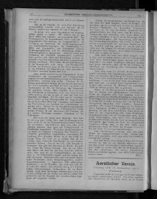 Aerztlicher Verein. Sitzung vom 18. Dezember 1917. (Fortsetzung).