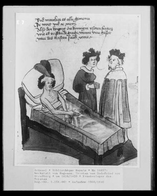 Ms 14697, Tristan von Gottfried von Straßburg, Krankenlager des Tristan