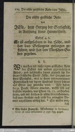 Die eilfte geistliche Rede von Jesu, dem Herzog der Seeligkeit, in Ansehung seiner Himmelfarth