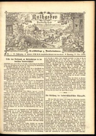 Ausgabe vom Sonntag, den 18. November 1900.