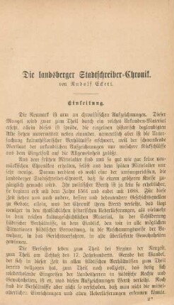Die landsberger Stadtschreiber-Chronik
