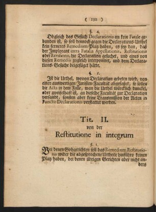 Tit. II. von der Restitutione in integrum