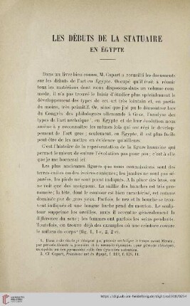 4.F.15.1910: Les débuts de la statuaire en égypte