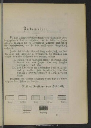 Sächsische Adelsfamilien und deren Wappen (Fortsetzung)