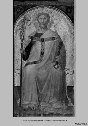 Thronende Madonna mit den Heiligen Petrus und Paulus : Heiliger Petrus