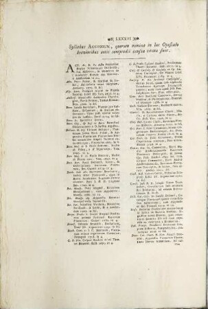 Syllabus Auctorum, quorum nomina in hoc Opusculo bevioribus notis compendii caussa citata sunt.