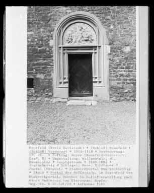 Schloß Mansfeld — Schloß Vorderort — Hauptschloß — Nordportal
