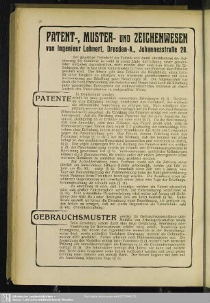 Patent-, Muster- und Zeichenwesen