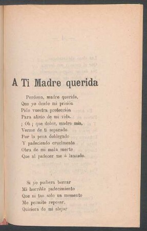 A Ti Madre querida