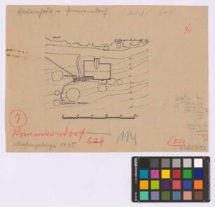 Pommerndorf (Riesengebirge): Bauernhaus. [Haupthaus] (Lageplan)