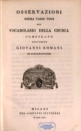 Osservazioni sopra varie voci del vocabolario della crusca