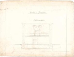 Dolmetsch, Heinrich; Sersheim; Ev. Pfarrkirche, Restaurierung - Westliche Innenwand (Querschnitt)