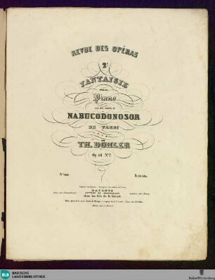 Revue des opéras : 2e. fantaisie pour le piano sur des motifs de Nabucodonosor de Verdi; op. 48. No. 2