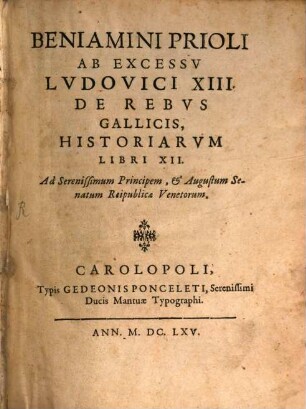Ab excessu Ludovici XIII. de rebus gallicis historiarum libri duodecim